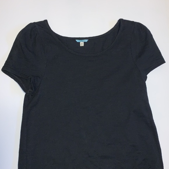 Anthropologie Leifnotes Black Short Sleeved Peplum Sweater - Women’s Size Small - Picture 3 of 9